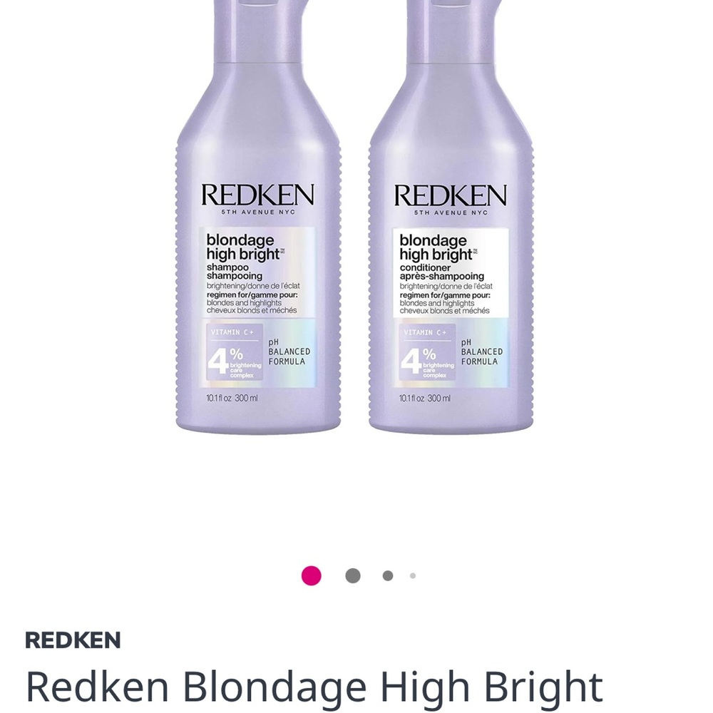 Bundle of 4 Redken Blondage High Bright 2 Shampoo and 2 Conditioner 10oz Duo